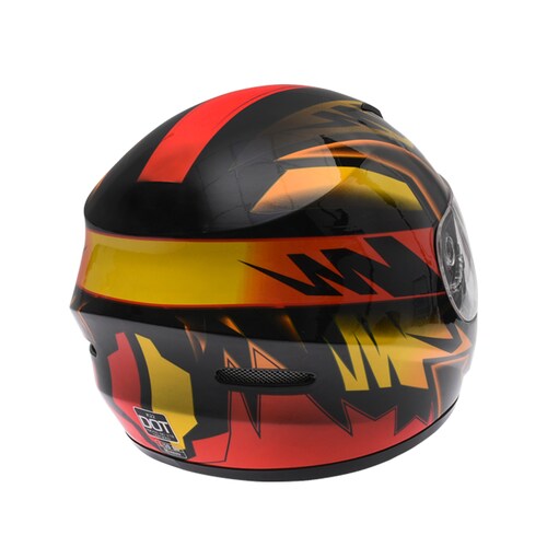 Casco Moto Cerrado ITALIKA Relámpago Certificado DOT Amarillo/Rojo/Negro