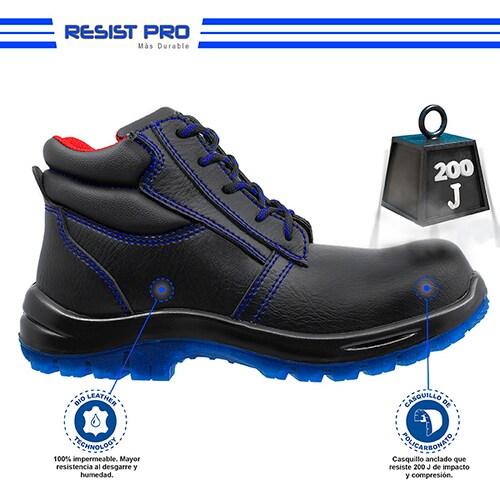 Zapato de Seguridad WSM, Ergonómico y muy ligero. Con Casquillo de Policarbonato. Bota de trabajo. Es un calzado Industrial inyectado directo al corte dieléctrico y antiderrapante. Est. 2958-MI