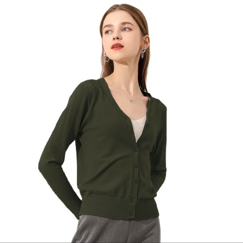 Suéter Mujer Moda Sweater Dama Abierto Botones Abrigo Ligero En Colores