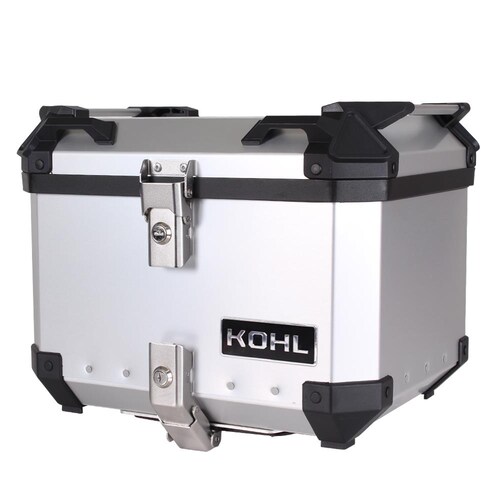 TOP CASE KOHL PLATA 40 LTS DE ALUMINIO UNIVERSAL CON PLATO DE MONTAJE UNIVERSAL
