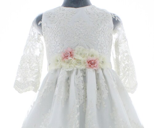 Vestido Primera Comunión o Ceremonia Beige 6 a 16 años 3404.