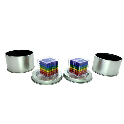 Cubo de neodimio imanes magicos 6 colores 216 esferas 5mm