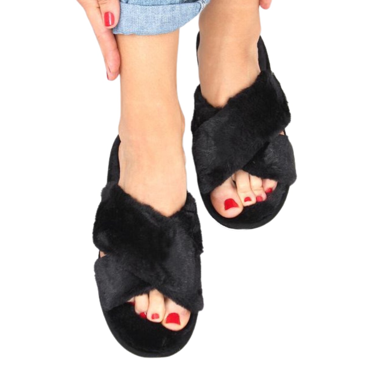 Pantuflas discount mujer negras