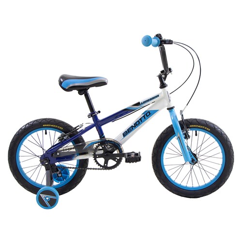 Bicicleta BENOTTO BMX AGRESSOR R16 Acero 1V. Azul Marino/Blanco/Azul Niño