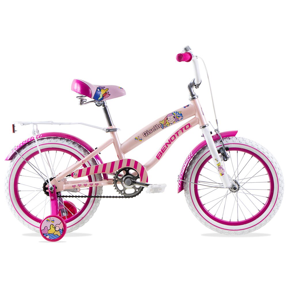 Bicicleta BENOTTO City GISELLE R16 Acero 1V. Azul Claro Rosa Claro