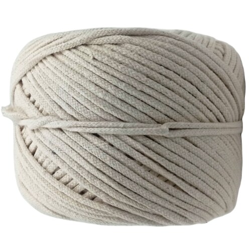 Cordón o Cuenda Macramé Algodón Crudo 250 mts 5 mm Beige