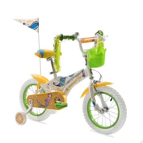 Bicicleta BENOTTO Infantil STELLINA R14 Acero 1V. Blanco Niña