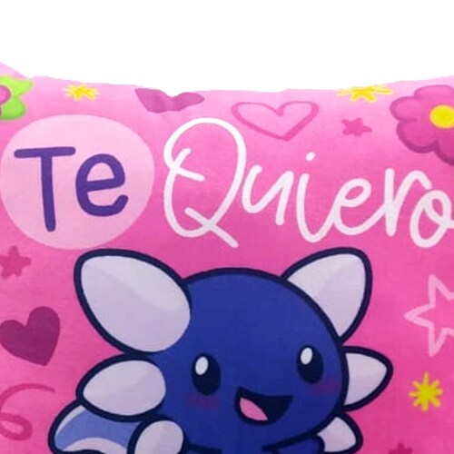 Cojín Decorativo Ajolote Sashoo Te quiero Mucho 36cm Axolotl Regalo Sirenas