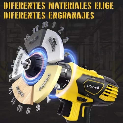 Taladros Atornillador Inalámbricos Eléctricos Sidsys Maletin.
