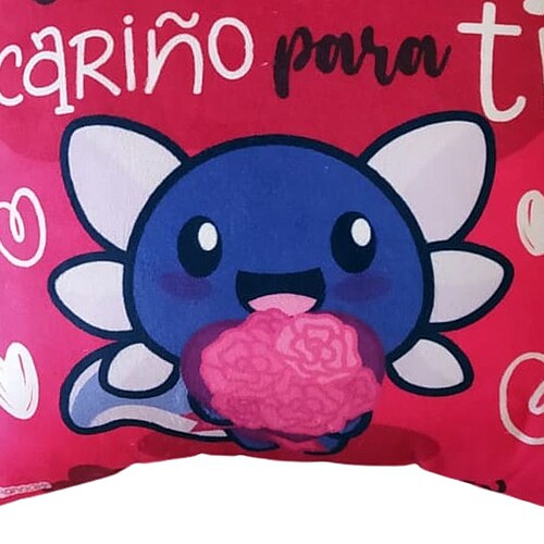 Cojín Decorativo Ajolote Todo Mi Cariño 36cm Axolotl Regalo Sirenas
