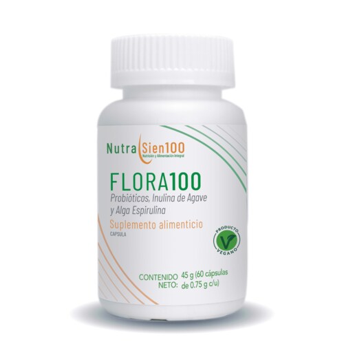 PROBIÓTICOS 50 Billones y PREBIÓTICOS con fibra natural. Salud digestiva. Nutrasien100. 60 caps. 