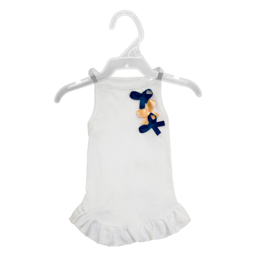 Fancy Pets vestido blanco con moño para perro xchico