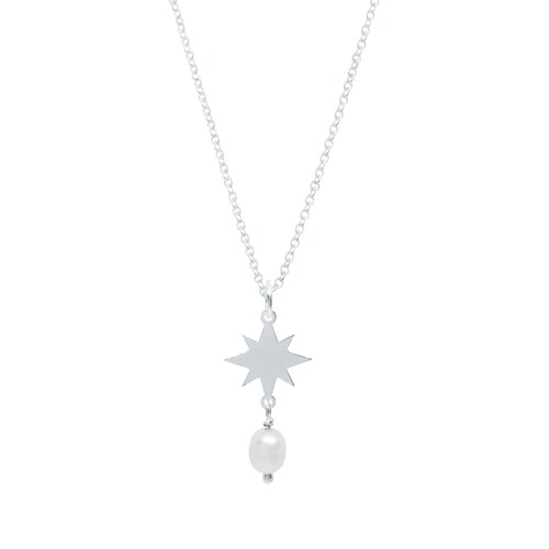 Dije Astros de Estrella con perla cultivada y cadena ajustable, Colección Astros, Joyería para Mujer de Anante Joyería.