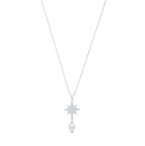 Dije Astros de Estrella con perla cultivada y cadena ajustable, Colección Astros, Joyería para Mujer de Anante Joyería.