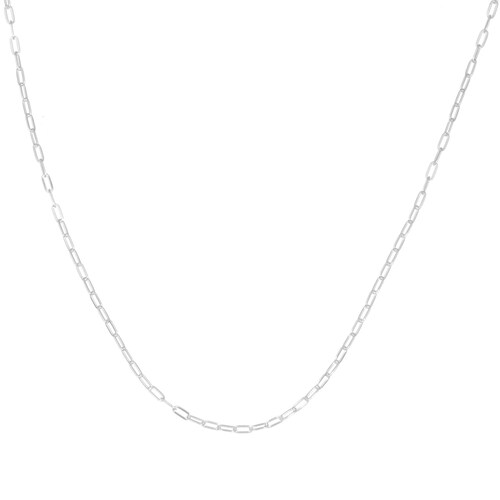 Cadena Cuadro Inglés CI22 de 45 cm , totalmente elaborada con fina plata ley .925 certificada