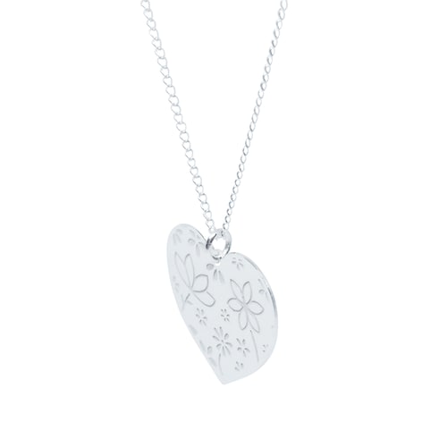 Dije corazón Querer de plata .925 con cadena ajustable de 50cm, Colección Querer, Joyería para Mujer de Anante Joyería.