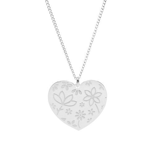Dije corazón Querer de plata .925 con cadena ajustable de 50cm, Colección Querer, Joyería para Mujer de Anante Joyería.