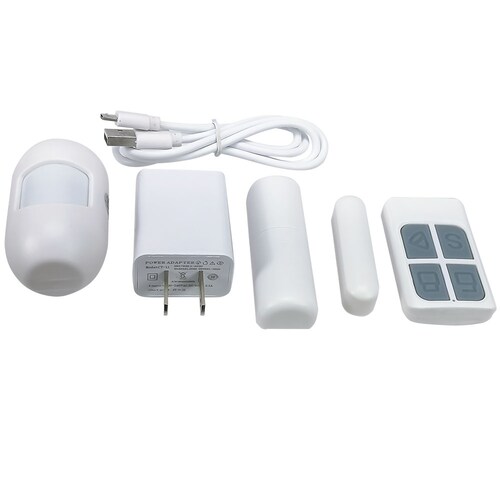 Sistema de Alarma Inteligente Controlable desde App Conexion Wi-Fi Sirena Incorporada Sensores de Puertas Funcion Antimanipulacion y Bateria de Reserva / Master / IOT-ALARMKIT