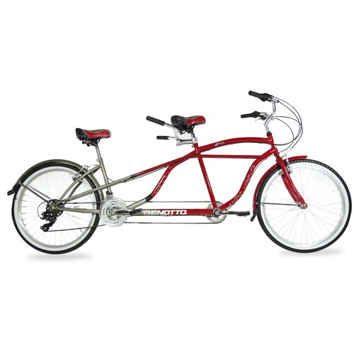 Bicicleta BENOTTO City TANDEM FOR 2 R26 Acero 21V. Cafe Cobrizo/Plata