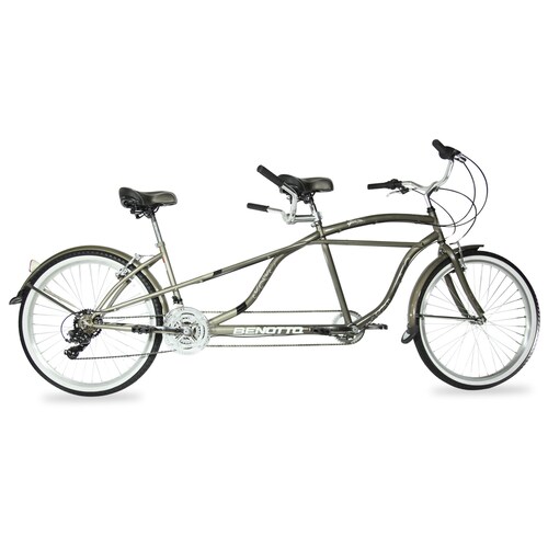 Bicicleta BENOTTO City TANDEM FOR 2 R26 Acero 21V. Cafe Cobrizo/Plata