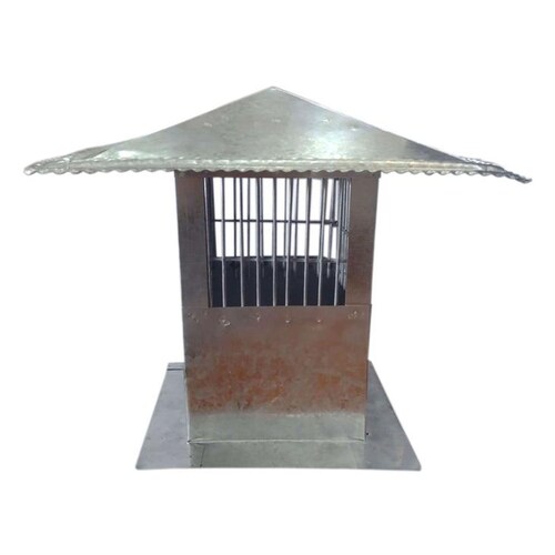 Sombrero de Ducto de Lamina, MXCSM-266, 58x58 pulg, terminación vertical, galvanizado, Malla Electrosoldada, cal, 20, CuadriSombrerete