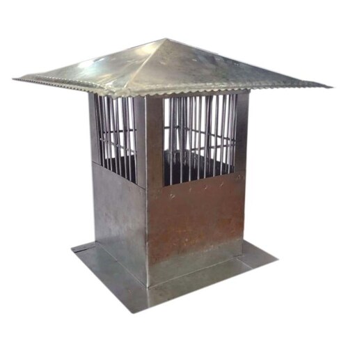 Sombrero de Ducto de Lamina, MXCSM-266, 58x58 pulg, terminación vertical, galvanizado, Malla Electrosoldada, cal, 20, CuadriSombrerete