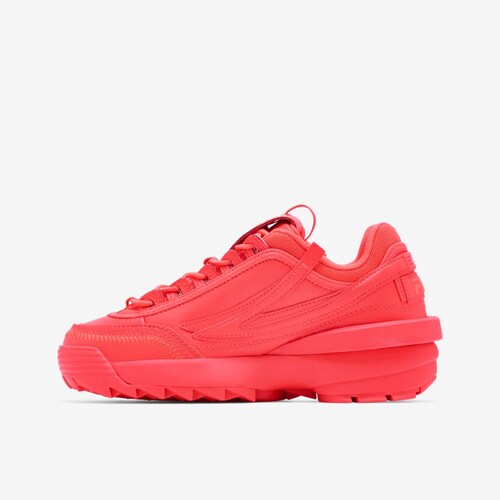 Tenis Fila Disruptor II EXP Naranja Fosforescente de Dama Original