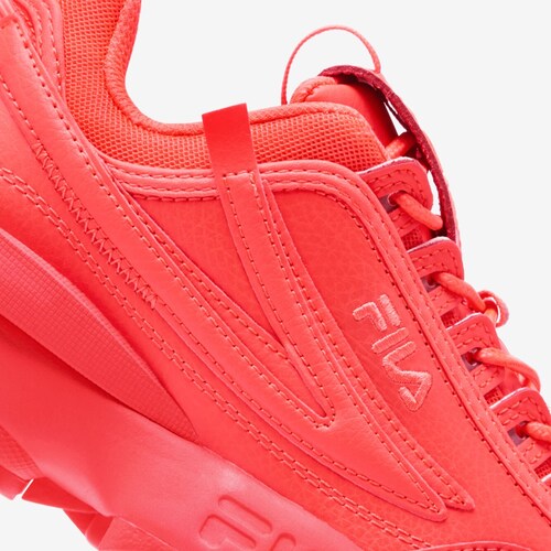 Tenis Fila Disruptor II EXP Naranja Fosforescente de Dama Original