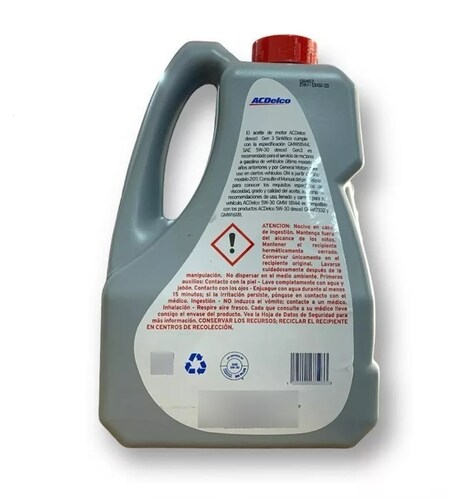 Aceite Sintético 5w30 Dexos1 Gen 3 ACDelco 5L 