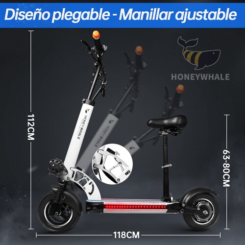 Scooter Eléctrico Honey Whale E4 Blanco