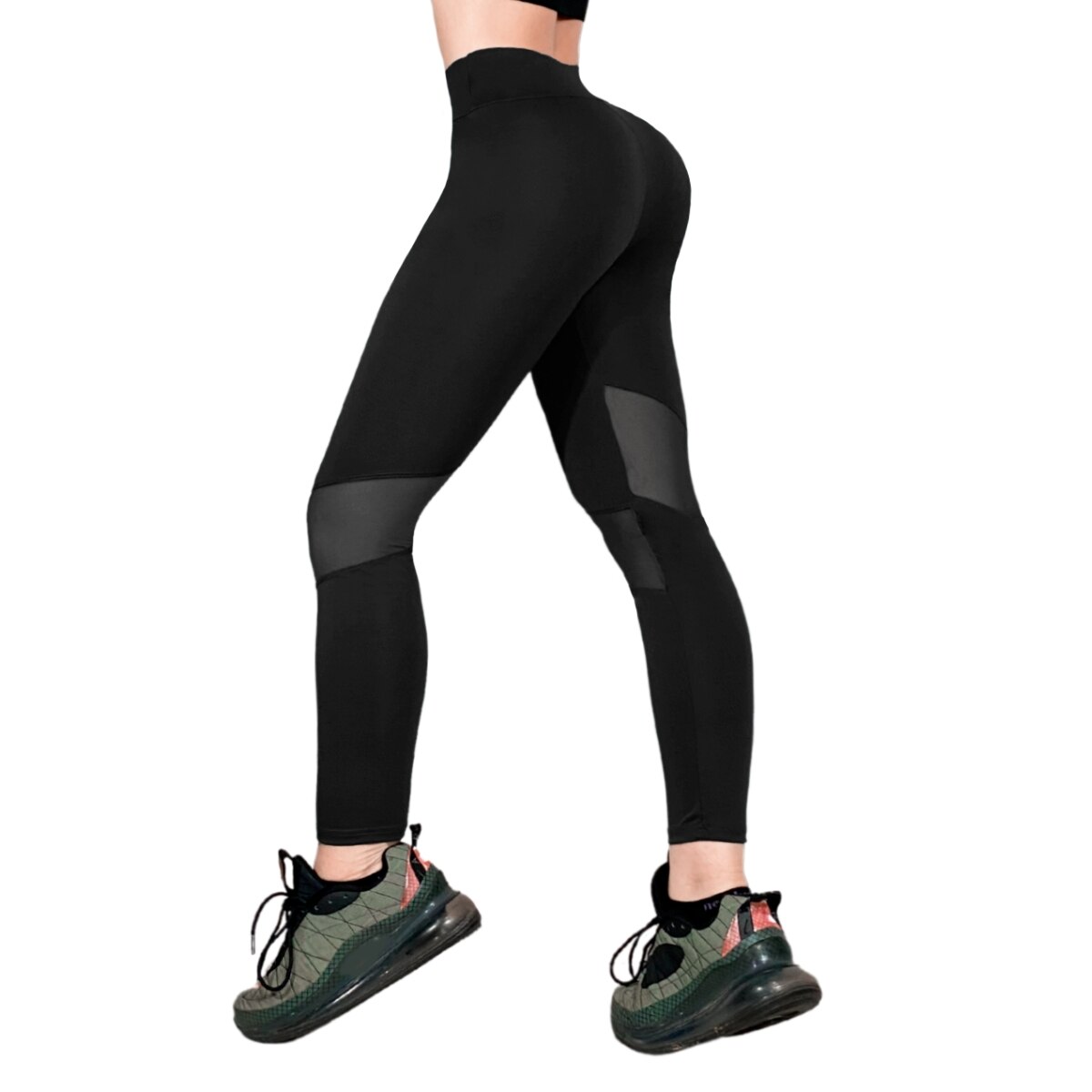 Mallon Lycra Leggins Mujer Licra Gym Casual Malla Talle Alto