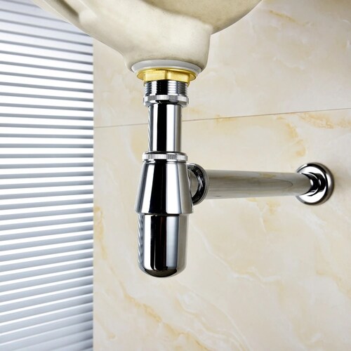 Contra Push Y Cespol Para Lavabo Metal Cromo