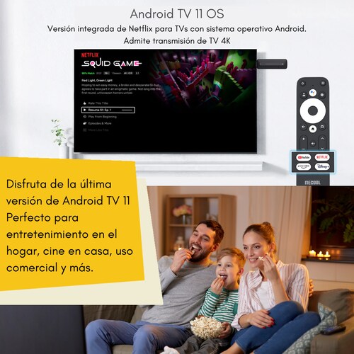 KD3 Android TV Stick GOOGLE TV Netflix, HDR, Prime Video, Youtube 4K Streaming MECOOL
