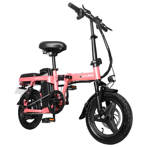 Bicicleta Eléctrica Plegable Honey Whale S6 Pro Rosa