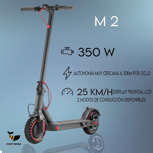 Scooter Eléctrico Honey Whale M2 Negro.