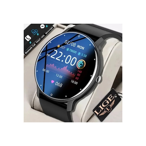 Comprar Reloj inteligente LIGE a la moda para mujer, con Bluetooth, control  de la salud, pulsera inteligente deportiva para hombre, reloj inteligente  para IOS y Android
