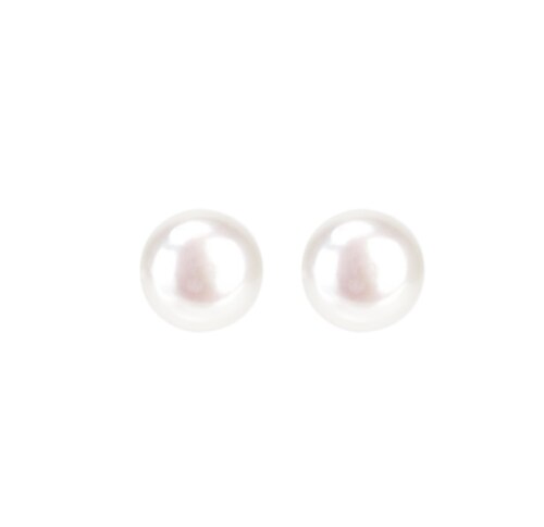 Aretes Perlas Cultivadas Grandes 12 mm Chapa de Oro A017