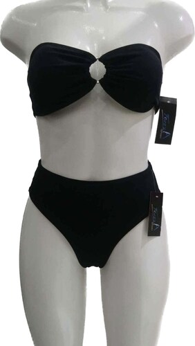 Bikini para mujer de dos piezas de tiro alto con resaque
