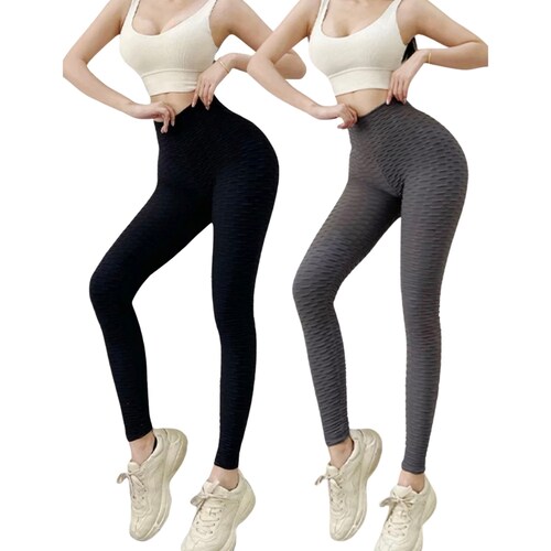 Pack 2 Mallas Levanta pompa Leggins Mujer Gym Casual Mayones 