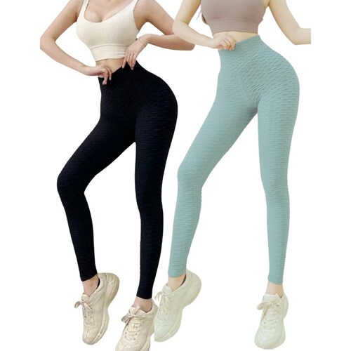Pack 2 Mallas Levanta pompa Leggins Mujer Gym Casual Mayones 