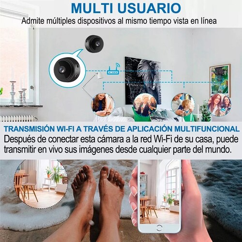 Mini Cámaras De Seguridad Wifi Inalambrico Vigilancia Hd