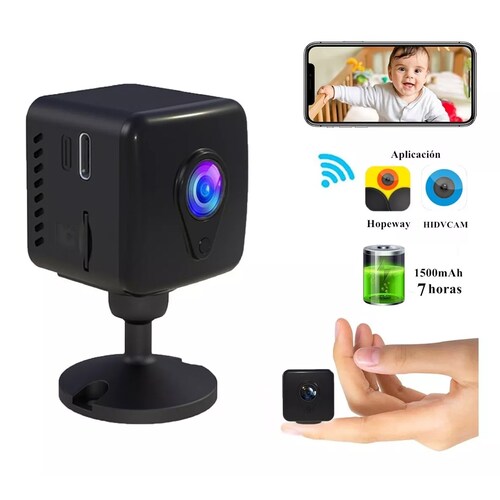 Mini Cámara Espía 1080p Wifi Con Batería Recargable 7 Horas