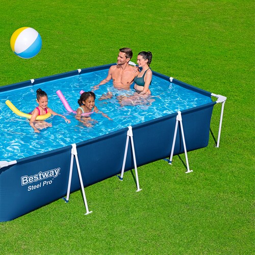 Alberca Estructural Rectangular Bestway 400 Cm Azul 5700 Lts Azul