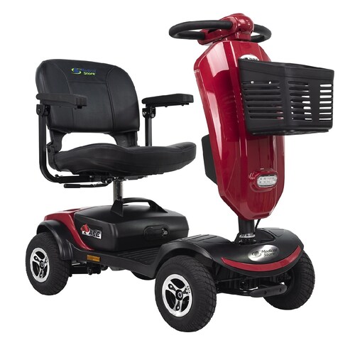 Silla De Ruedas Scooter Ligero Desmontable 4 Ruedas Rojo SCACES1PLMS Medical Store 