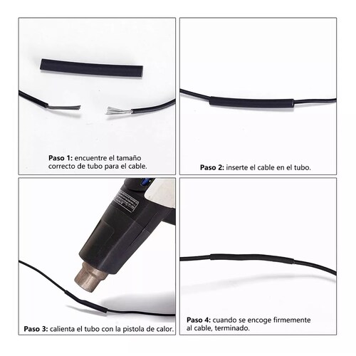 Kit 580 Pzas Tubo Termorretráctil Empalme Aislamiento Eléctrico