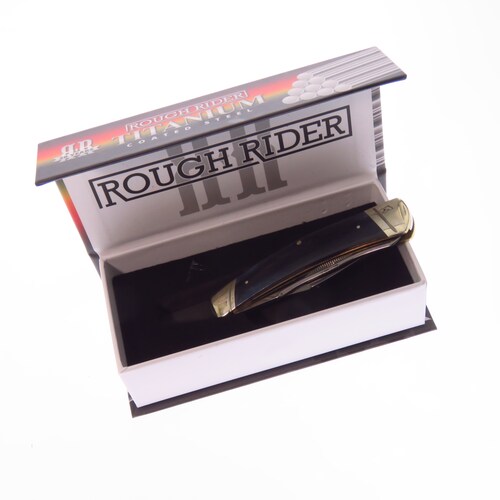 Rr1775 Rough Rider Navaja Large Moose Jumbo Titanium Hueso