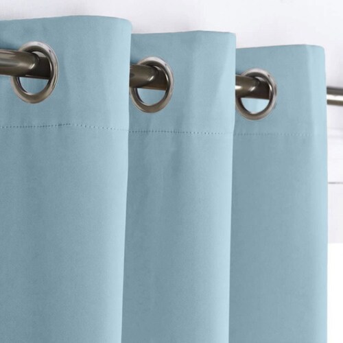 Cortinas Blackout 275cm Ancho X 215cm De Largo En 2 Paneles AZUL CIELO