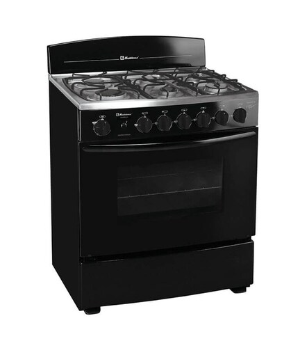 Estufa de Piso Koblenz EK-24N 30" 6 Quemadores Marsella Negra