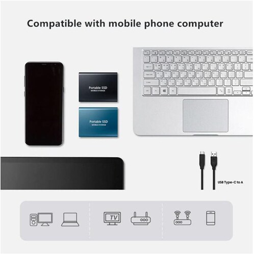 Disco Duro Portátil Mini 4 TB, MXMDD-001-5, 4TB, Negro, 30 MB/s, 37 MB/s, USB-A, USB-C,, SolidMiniDisc