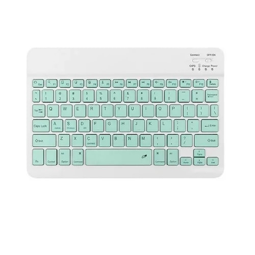 Kit De Teclado Ratón Bluetooth + Soporte Para Tableta Verde